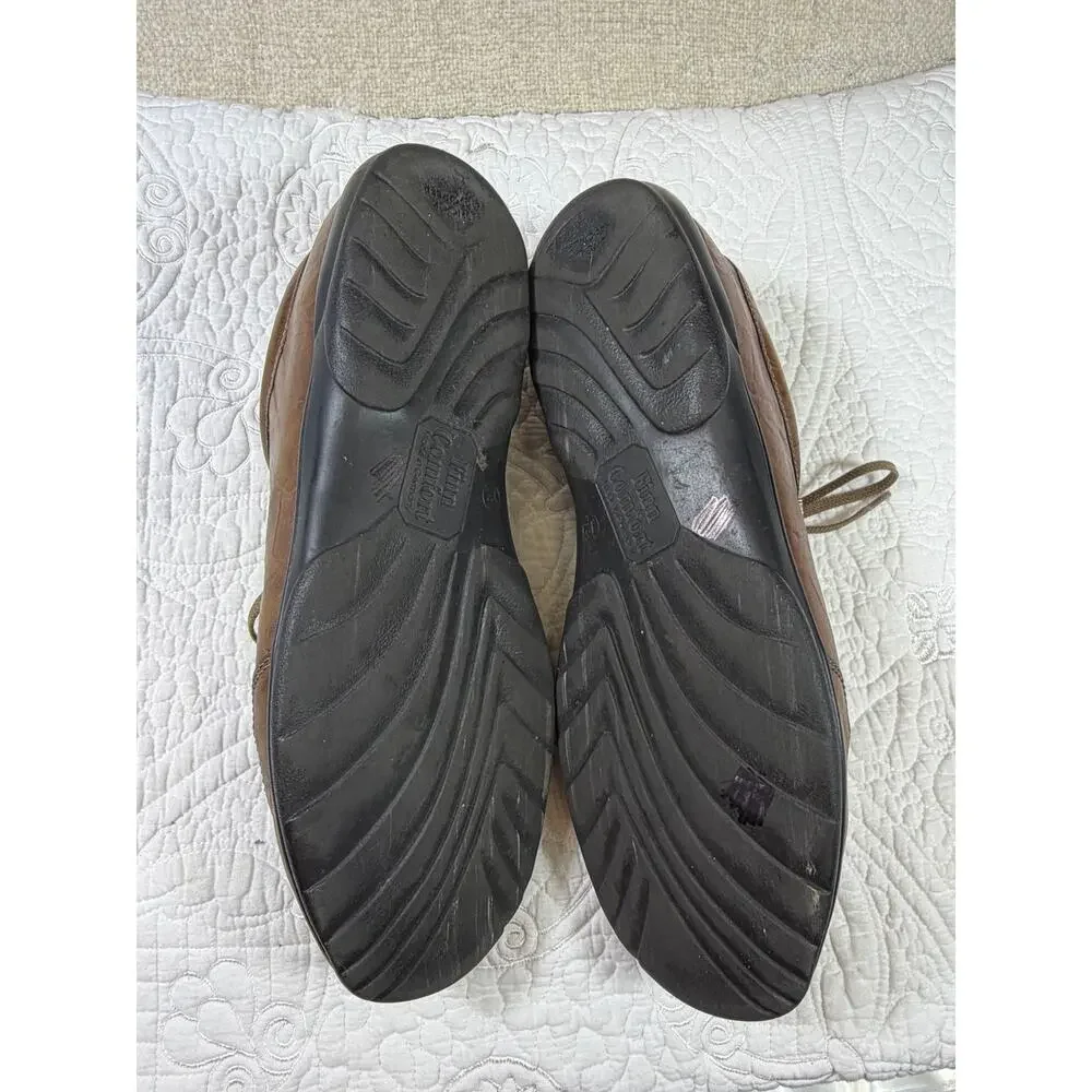 Finn Comfort Men's Brown 12 Alamo Leather Lace Up Comfort Walking Shoes Style